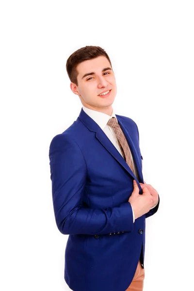 Young business man smiling — Stockfoto