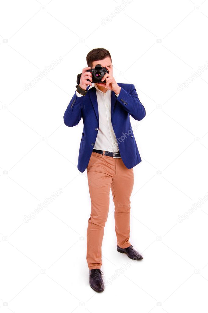 Male photographer with his camera