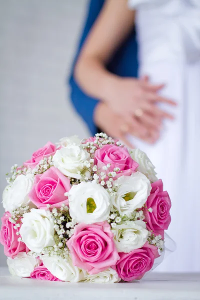 Bräutigam und Braut zusammen. Hochzeitspaar. — Stockfoto