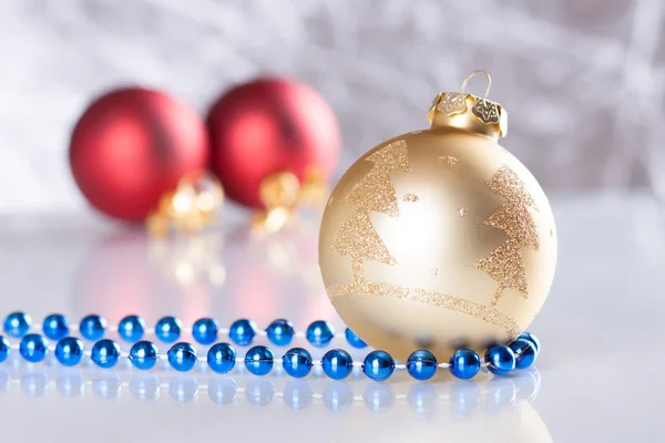 Christmas balls on abstract background — Stock Photo, Image