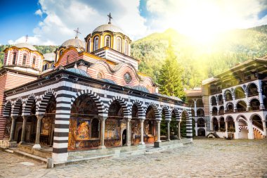 Rila monastery, a famous monastery in Bulgaria clipart