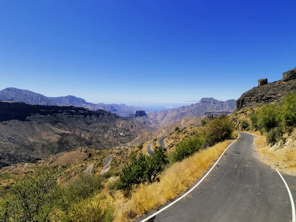 Estrada em Gran Canaria, Ilhas Canárias, Espanha — Fotografia de Stock
