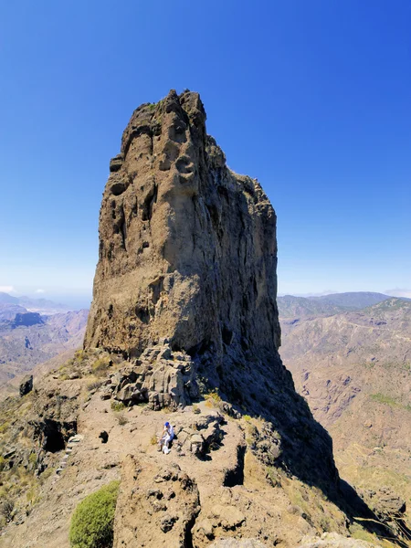 Roque bentayga(bentayga rock), gran canaria, Kanarya Adaları, İspanya — Stok fotoğraf