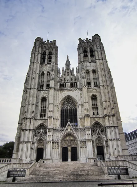 Katedra w Brukseli, Belgia — Zdjęcie stockowe