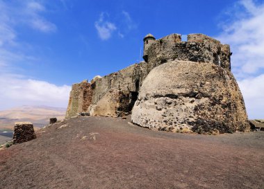 Saint barbara castle yakınındaki teguise, lanzarote