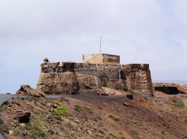 Saint barbara castle yakınındaki teguise, lanzarote