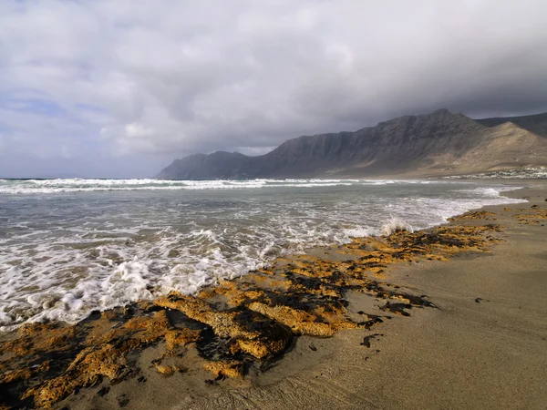 Caleta de Famara, Lanzarote, Ilhas Canárias, Espanha — Fotografia de Stock