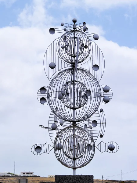 Cesar Marique Wind Sculpture, Tahiche, Lanzarote, Canary Islands — Stock Photo, Image