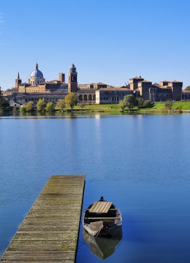 Mantua cityscape, Lombardiya, İtalya