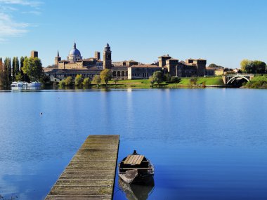 Mantua cityscape, Lombardiya, İtalya