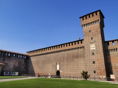 castello sforzesco, milan, Lombardiya, İtalya