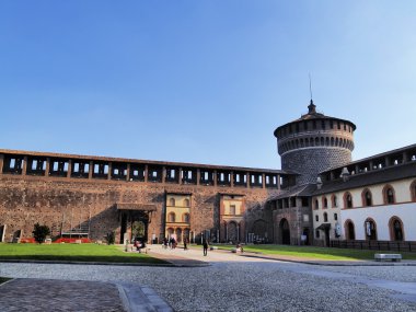 castello sforzesco, milan, Lombardiya, İtalya