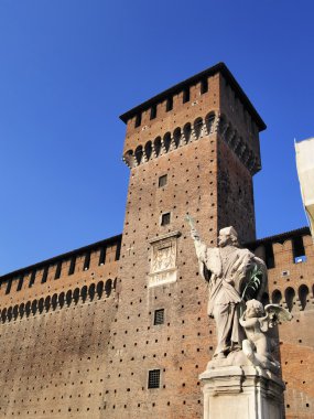 castello sforzesco, milan, Lombardiya, İtalya