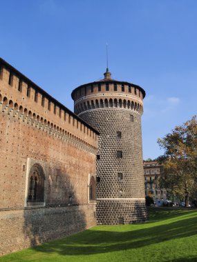 castello sforzesco, milan, Lombardiya, İtalya