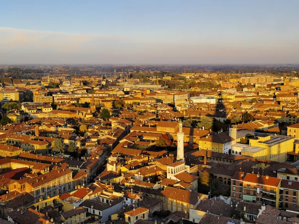 Cremona, vista da torre da catedral, Lombardia, Itália — Fotografia de Stock