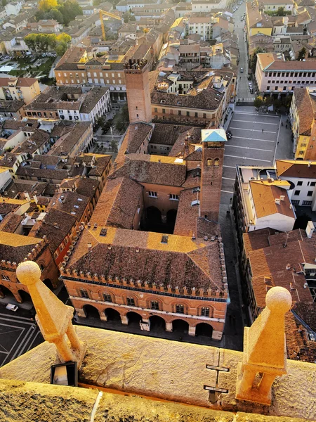 Cremona, vue de la tour de la cathédrale, Lombardie, Italie — Photo