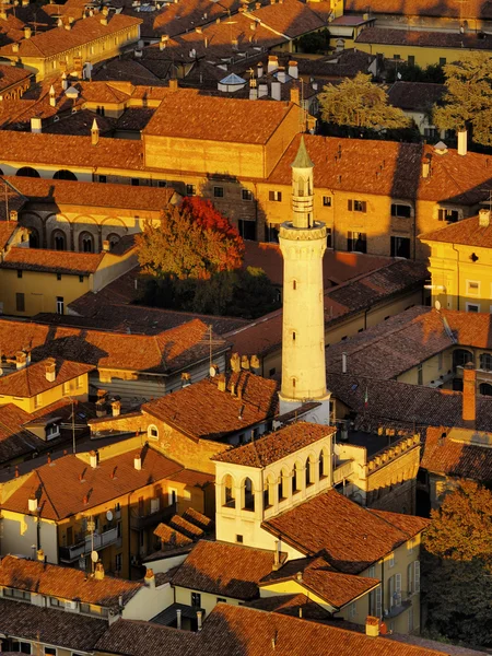 克雷莫纳，视图从意大利伦巴第大区，大教堂塔 — 图库照片