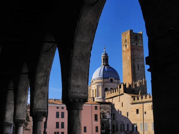 Piazza Sordello da Goito, Mantova, Włochy — Zdjęcie stockowe