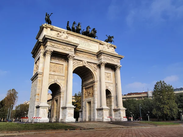 Bågen av fred, Milano, Lombardiet, Italien — Stockfoto