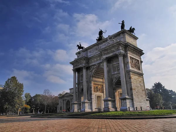 El Arco de la Paz, Milán, Lombardía, Italia — Foto de Stock