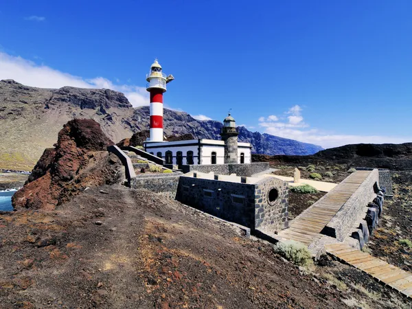 Világítótorony Punta Teno, Tenerife, Kanári-szigetek, Spanyolország — Stock Fotó