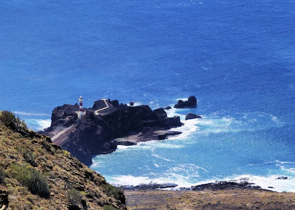 Lighthouse in Punta Teno, Tenerife, Canary Islands, Spain — Stock Photo, Image