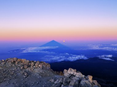 teide Dağı, Kanarya Adaları, İspanya'nın büyük gölge Sunrise