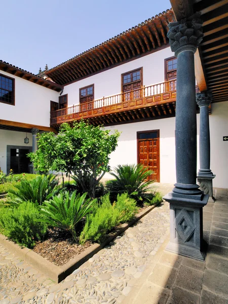 Koloniaal huis Tuin, san cristobal de la laguna, tenerife — Stockfoto