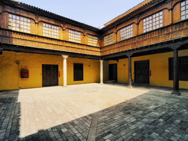 Colonial House Yard, San Cristobal de la Laguna, Tenerife — Stock Photo, Image