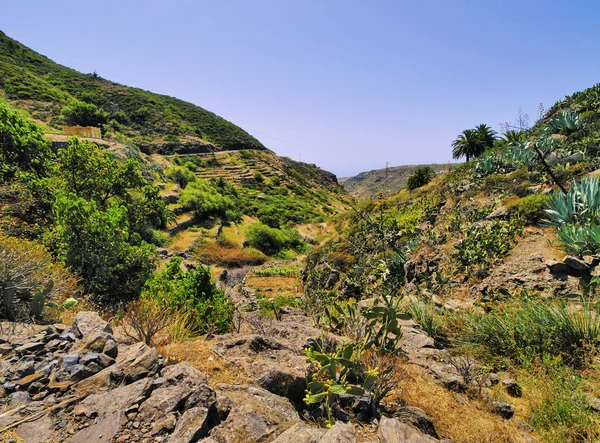 La gomera, uitzicht vanaf fortaleza de chipude, Canarische eilanden — Stockfoto