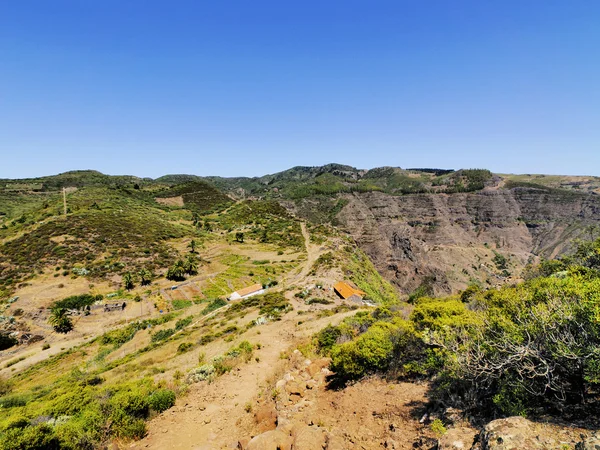 La gomera, widok z fortaleza de chipude, Wyspy Kanaryjskie — Zdjęcie stockowe