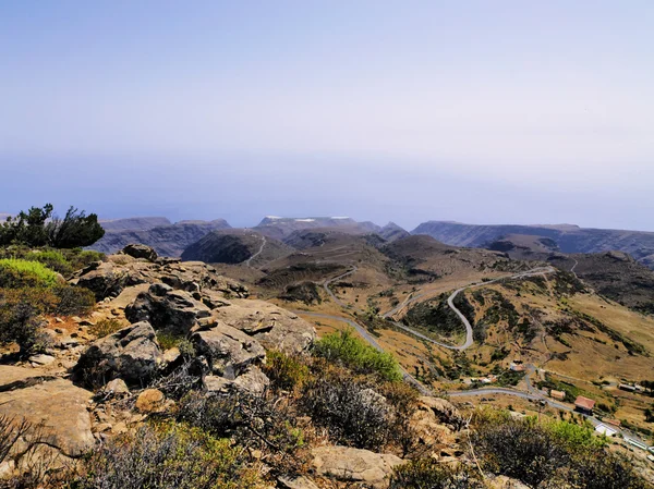 La gomera, görünümden fortaleza de chipude, Kanarya Adaları — Stok fotoğraf