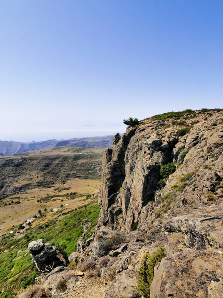 La gomera, widok z fortaleza de chipude, Wyspy Kanaryjskie — Zdjęcie stockowe