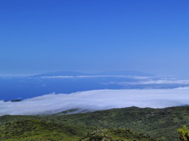 Alto de garajonay la gomera, Kanarya Adaları, İspanya görüntülemek