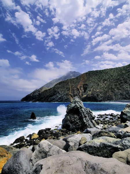 Βραχώδης παραλία της vallehermoso, Λα Γκομέρα, Κανάρια νησιά — Φωτογραφία Αρχείου