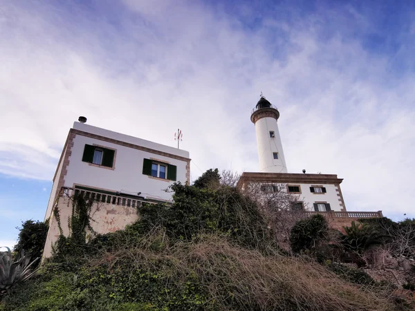 Deniz feneri Ibiza kent, Balear Adaları, İspanya — Stok fotoğraf