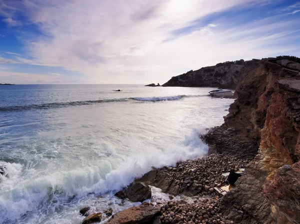 Ibiza pobřeží, Baleárské ostrovy, Španělsko — Stock fotografie