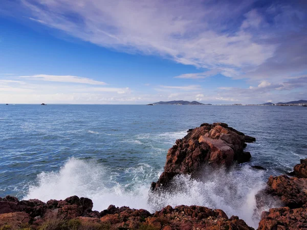 Ibiza kustlijn, Balearen, Spanje — Stockfoto