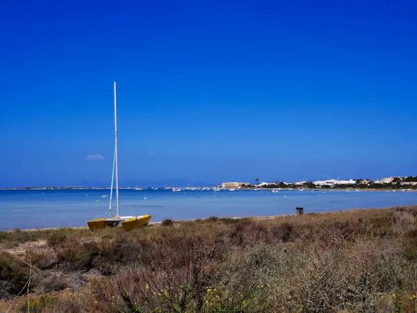 Estany des peix, formentera, Baleárské ostrovy, Španělsko — Stock fotografie