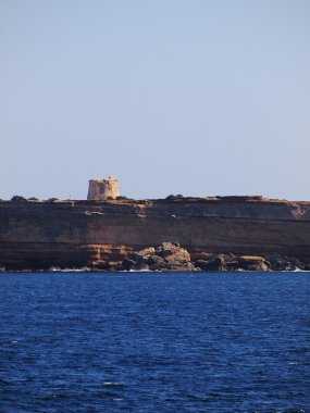 espalmador Island, Balear Adaları, İspanya üzerinde kule