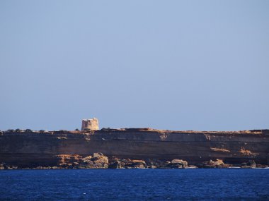 espalmador Island, Balear Adaları, İspanya üzerinde kule