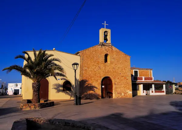 Церковь в Сан-Ферране, Форментера, Балеарские острова, Испания — стоковое фото