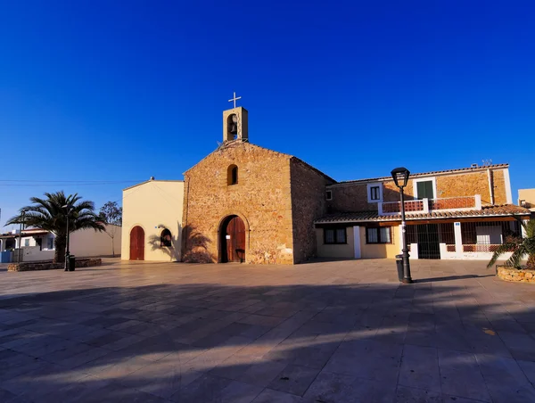 Церковь в Сан-Ферране, Форментера, Балеарские острова, Испания — стоковое фото