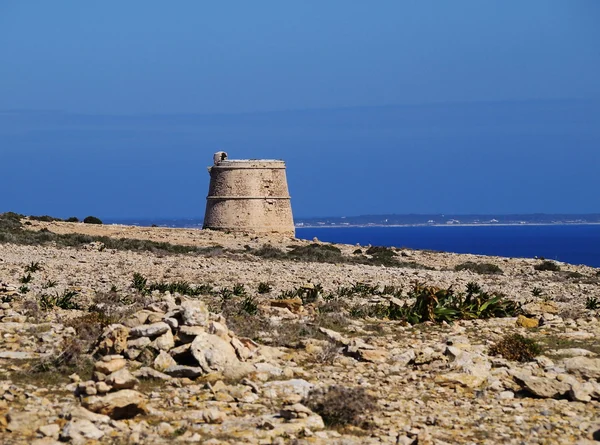 Torre des garroveret, formentera, Baleárské ostrovy, Španělsko — Stock fotografie