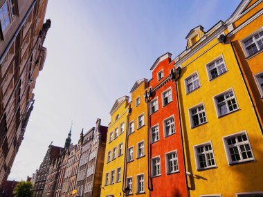 renkli evleri, gdansk, Polonya