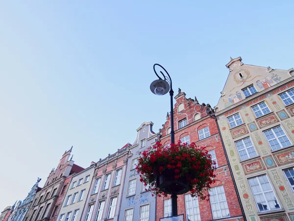 Dlugi targ street i gdansk, Polen — Stockfoto