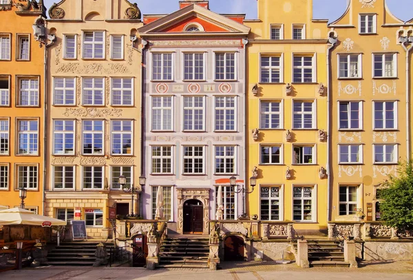 Dlugi targ street i gdansk, Polen — Stockfoto