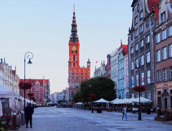 Dlugi targ Straße in Danzig, Polen — Stockfoto