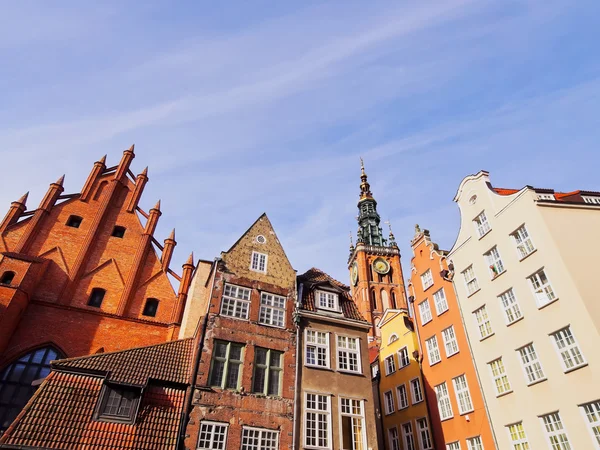 Kleurrijke huizen van gdansk, Polen — Stockfoto