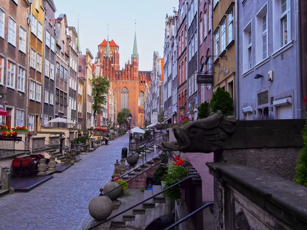 Kleurrijke huizen van gdansk, Polen — Stockfoto